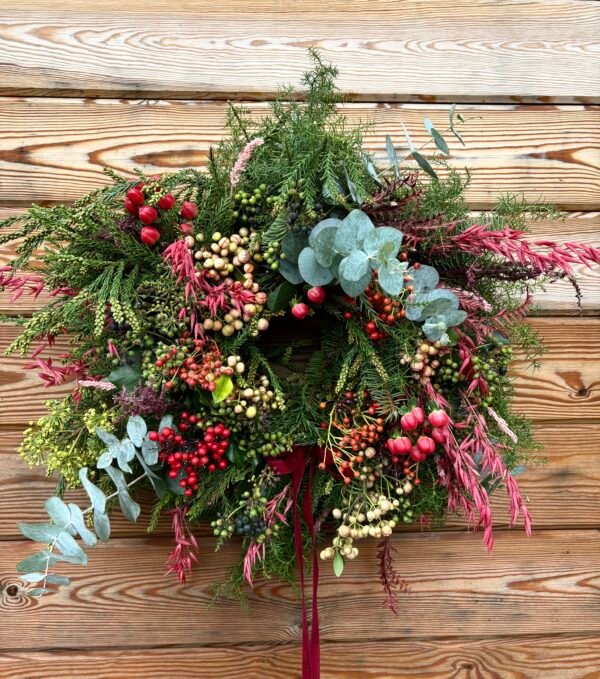 Corona Navideña frutal