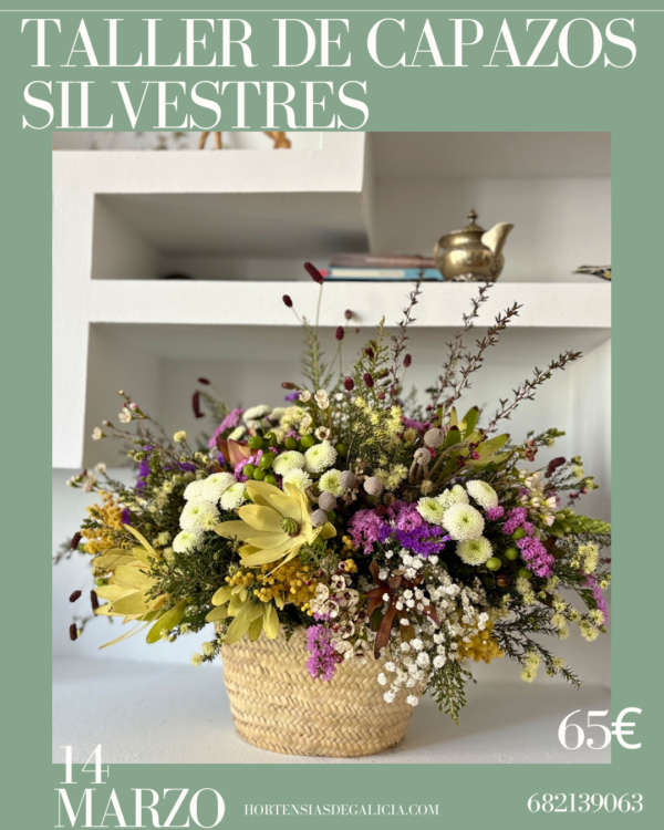 Taller de capazo primaveral de flores silvestres